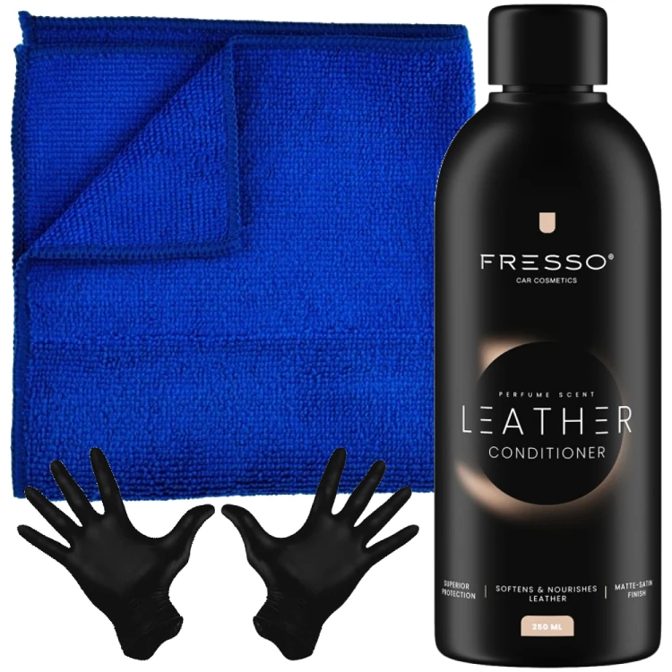 FRESSO LEATHER CONDITIONER 250 + MIKROFIBRA + RĘKAWICZKI.png